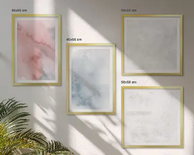 Set de tablouri decorative pentru perete cu texturi pastelate de acuarelă