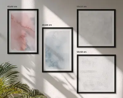 Set de tablouri decorative pentru perete cu texturi pastelate de acuarelă