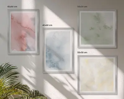 Set de tablouri cu acuarele în culori pastelate gata de agățat