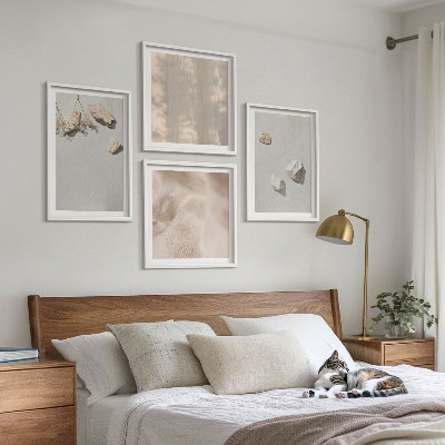 Compoziție de tablouri pentru perete Decorațiuni de plajă cu pietre în stil boho