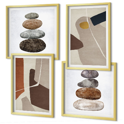 Set tablouri gata de agățat Forme boho abstracte