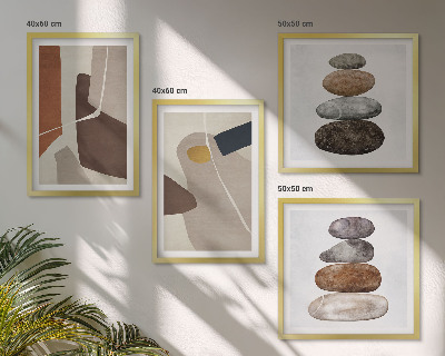 Set tablouri gata de agățat Forme boho abstracte