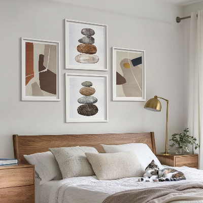 Set tablouri gata de agățat Forme boho abstracte