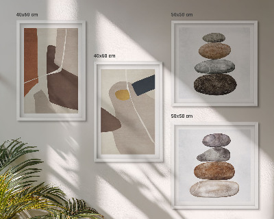 Set tablouri gata de agățat Forme boho abstracte