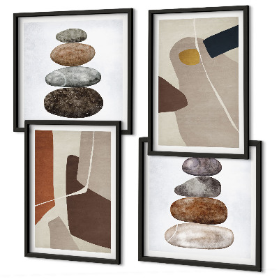 Set tablouri gata de agățat Forme boho abstracte