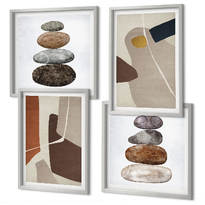 Set tablouri gata de agățat Forme boho abstracte