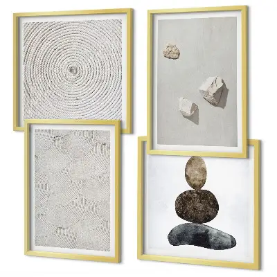 Set tablouri gata de agățat cu model abstract de gresie modernă