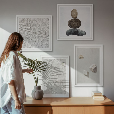 Set tablouri gata de agățat Vopsea modernă cu gresie