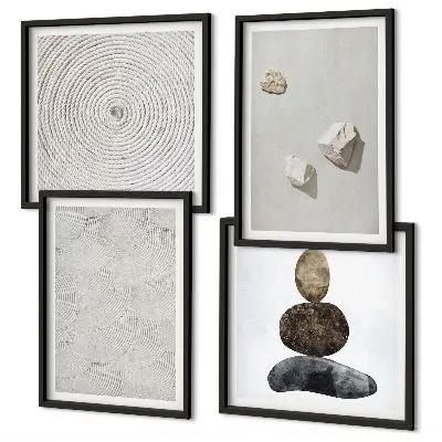 Set tablouri gata de agățat cu model abstract de gresie modernă