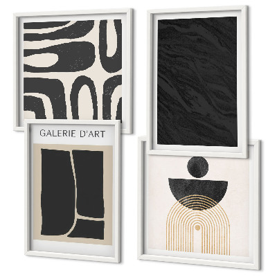 Set tablouri gata de agățat Forme abstracte de marmură