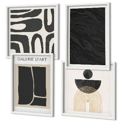 Set tablouri cu forme abstracte de marmură gata de agățat