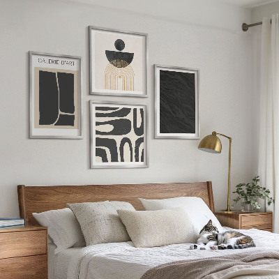 Set tablouri gata de agățat Forme abstracte de marmură