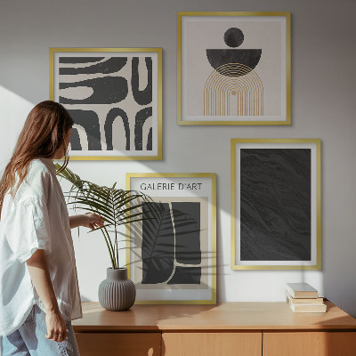 Set tablouri gata de agățat Forme abstracte de marmură