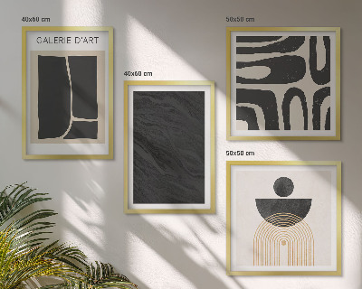Set tablouri gata de agățat Forme abstracte de marmură