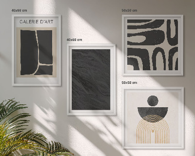 Set tablouri gata de agățat Forme abstracte de marmură