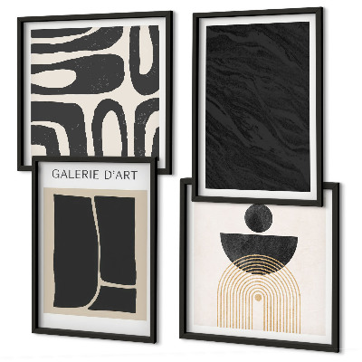 Set tablouri gata de agățat Forme abstracte de marmură