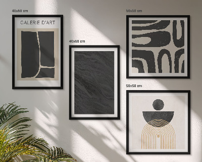 Set tablouri gata de agățat Forme abstracte de marmură
