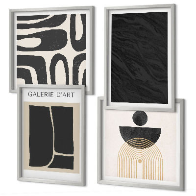 Set tablouri gata de agățat Forme abstracte de marmură