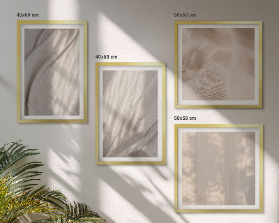 Compoziție de tablouri pentru perete Prim-plan cu țesături naturale boho
