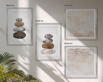 Set tablouri gata de agățat Pictură boho cu stive de pietre