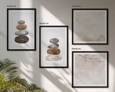 Set tablouri gata de agățat Pictură boho cu stive de pietre