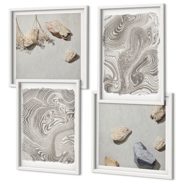 Compoziție de tablouri pentru perete Forme abstracte moderne