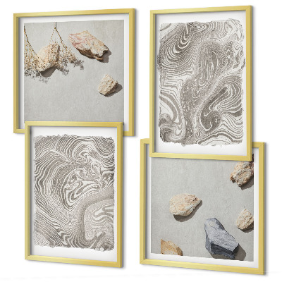 Compoziție de tablouri pentru perete Forme abstracte moderne