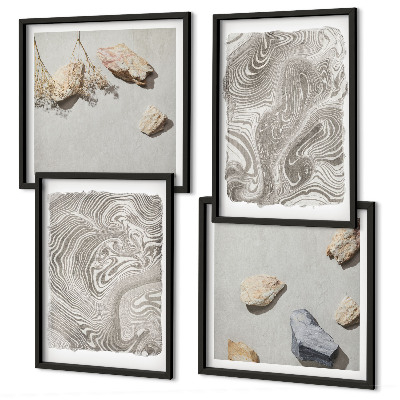 Compoziție de tablouri pentru perete Forme abstracte moderne