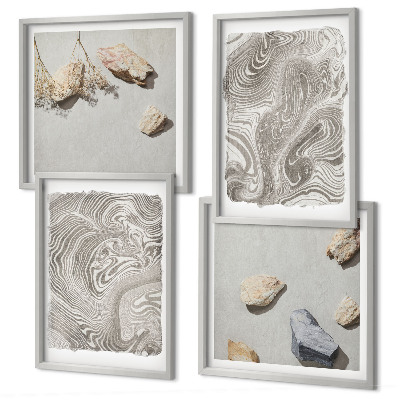 Compoziție de tablouri pentru perete Forme abstracte moderne