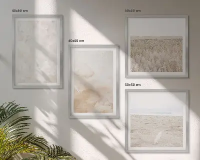 Set de tablouri gata de agățat cu texturi pastelate la modă