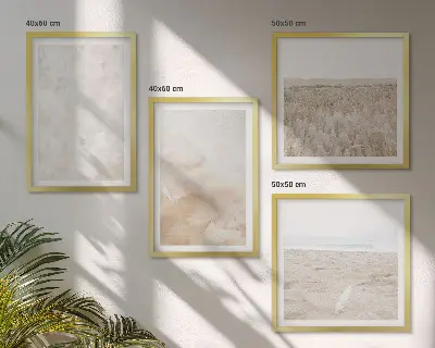 Set de tablouri gata de agățat cu texturi pastelate la modă