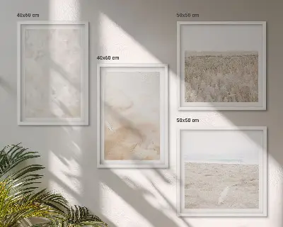 Set de tablouri gata de agățat cu texturi pastelate la modă