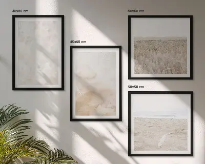 Set de tablouri gata de agățat cu texturi pastelate la modă