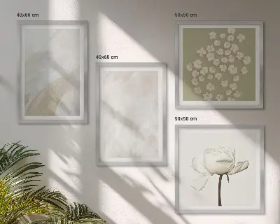 Compoziție de tablouri pentru perete cu model floral în stil boho