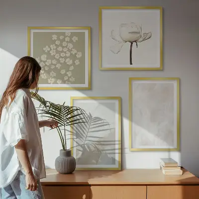 Compoziție de tablouri pentru perete cu model floral în stil boho