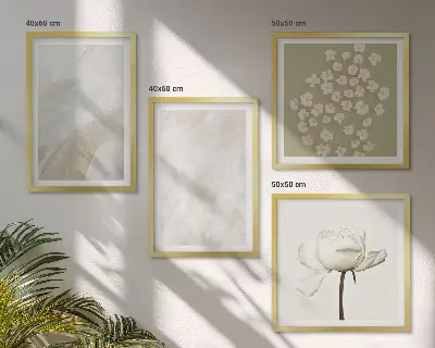 Compoziție de tablouri pentru perete cu model floral în stil boho