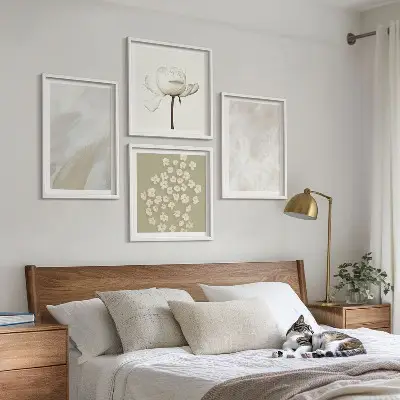 Compoziție de tablouri pentru perete cu model floral în stil boho