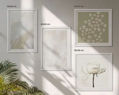 Compoziție de tablouri pentru perete cu model floral în stil boho