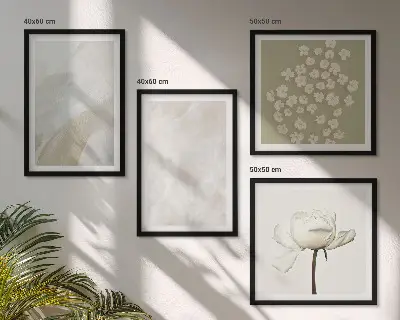 Compoziție de tablouri pentru perete cu model floral în stil boho