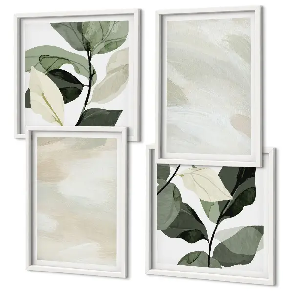 Set de tablouri abstracte boho cu vopsele strălucitoare, gata de agățat