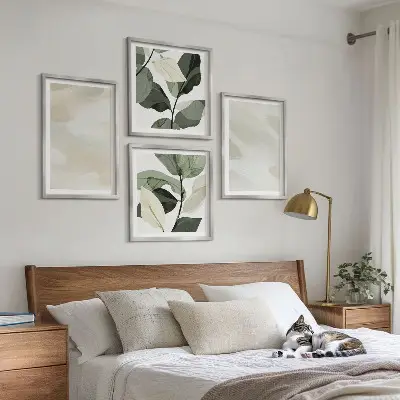 Set de tablouri abstracte boho cu vopsele strălucitoare, gata de agățat