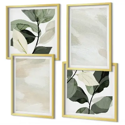 Set de tablouri abstracte boho cu vopsele strălucitoare, gata de agățat