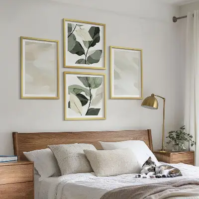 Set de tablouri abstracte boho cu vopsele strălucitoare, gata de agățat