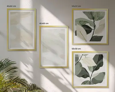 Set de tablouri abstracte boho cu vopsele strălucitoare, gata de agățat