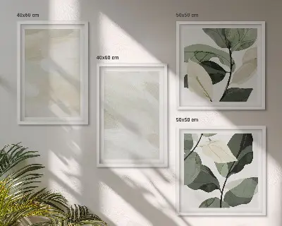 Set de tablouri abstracte boho cu vopsele strălucitoare, gata de agățat