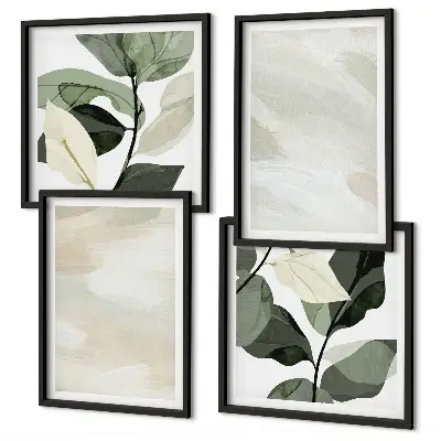 Set de tablouri abstracte boho cu vopsele strălucitoare, gata de agățat