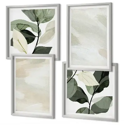 Set de tablouri abstracte boho cu vopsele strălucitoare, gata de agățat