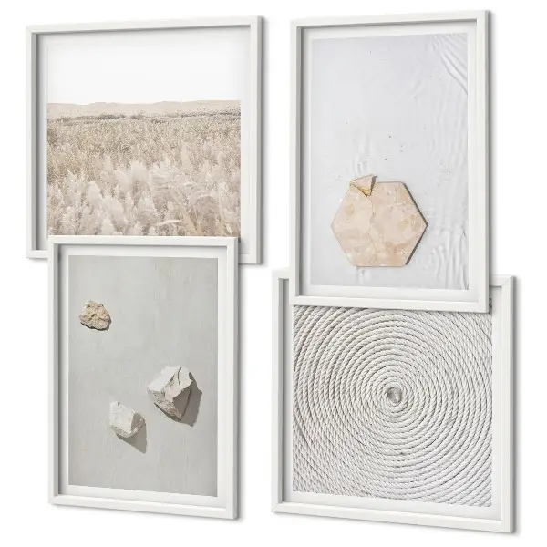 Set de tablouri decorative pentru perete texturi cu aspect de nisip în stil boho