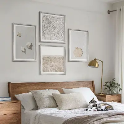 Set de tablouri decorative pentru perete texturi cu aspect de nisip în stil boho