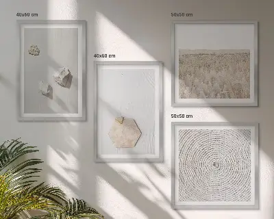 Set de tablouri decorative pentru perete texturi cu aspect de nisip în stil boho